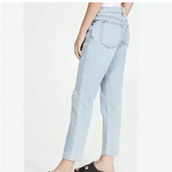 ASKK NY‎ | Distressed Light Wash Carrot Jeans | 100% Cotton - Size 27 - Picture 3 of 11